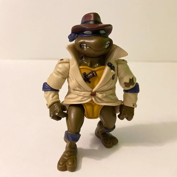 Vintage 1990 Teenage Mutant Ninja Turtle Undercover Donatello TMNT Action Figure - Picture 5 of 12